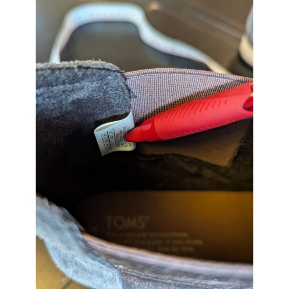 TOMS Ella Chelsea Suede Bootie Gray Metallic Women's 9/EU40 - Picture 9 of 10